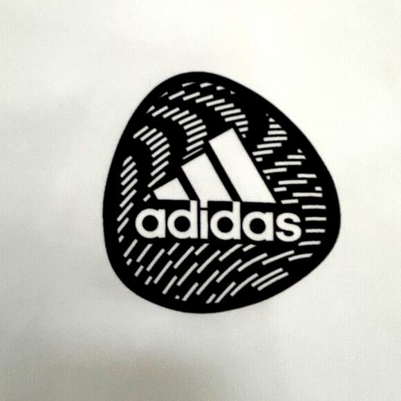 Adidas Mens X Large ClimaLite Shirt Contrast Stitches Logo White - Picture 4 of 7